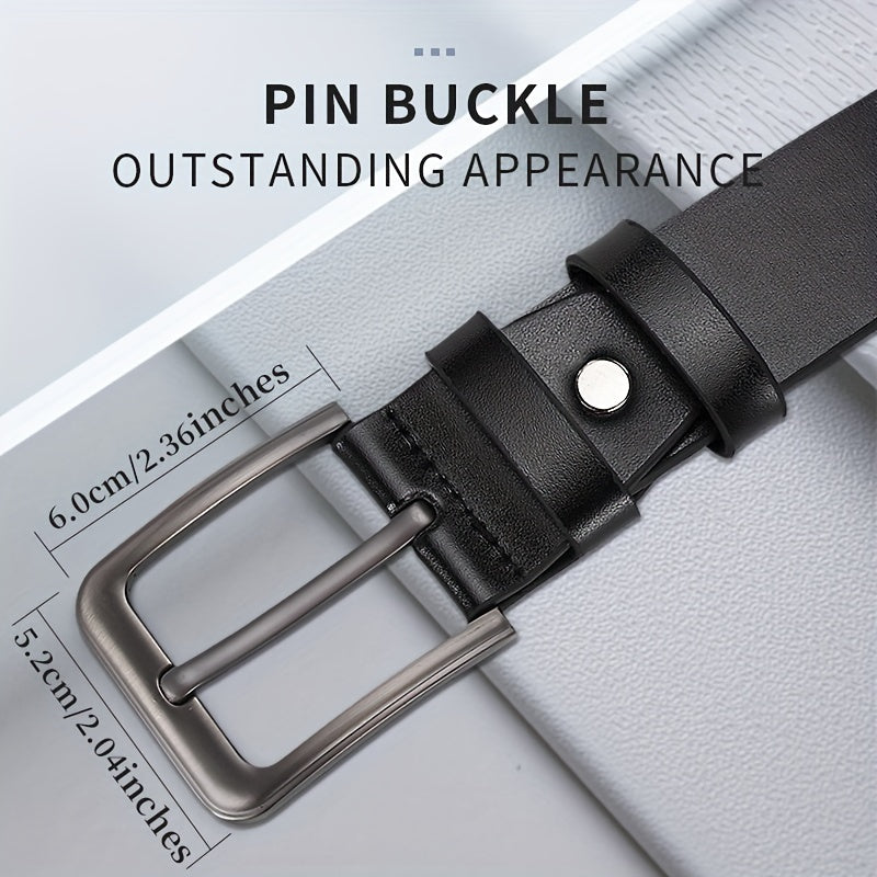 Men's PU Leather Formal Dress Belt for Outdoor Party