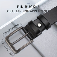 Men's PU Leather Formal Dress Belt for Outdoor Party