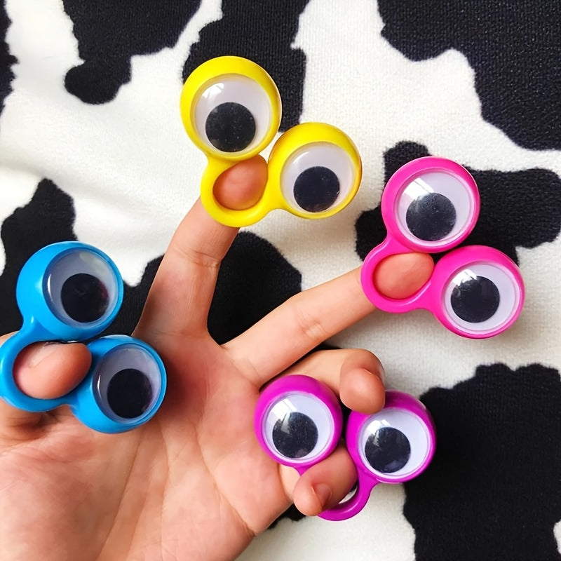 5pcs Big Eyed Finger Ring for Holiday Prank Games