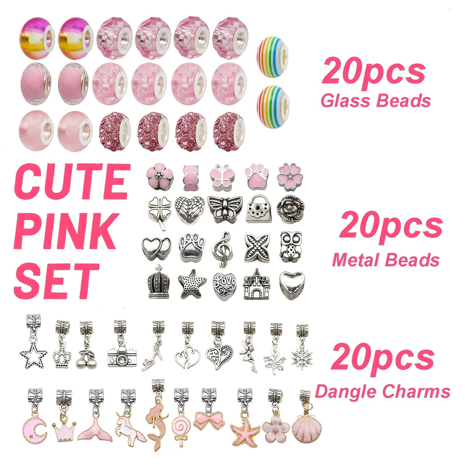 Charm Bracelet Making Kit Jewelry Making Supplies Beads Set