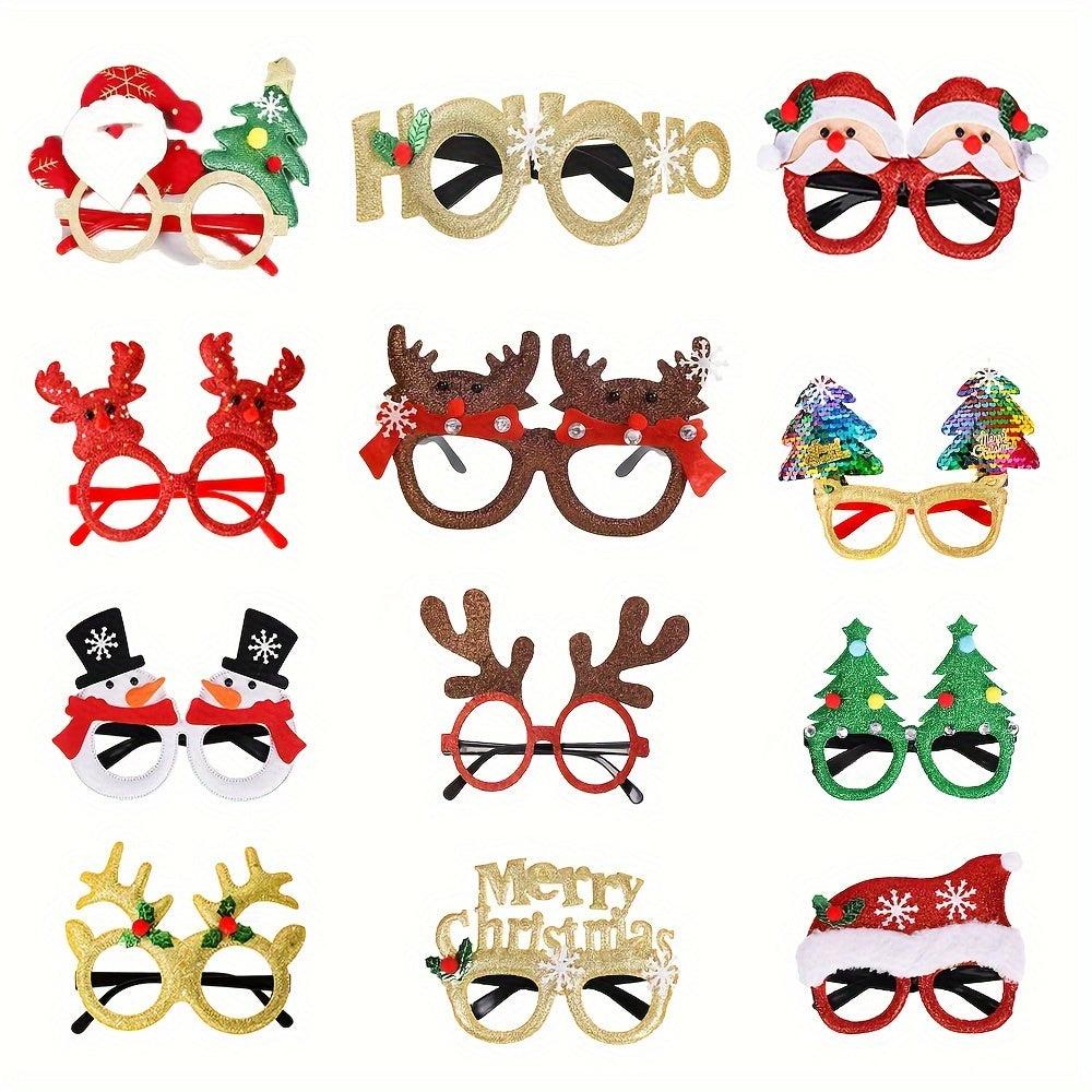 12pcs Christmas Glasses Party Supplies