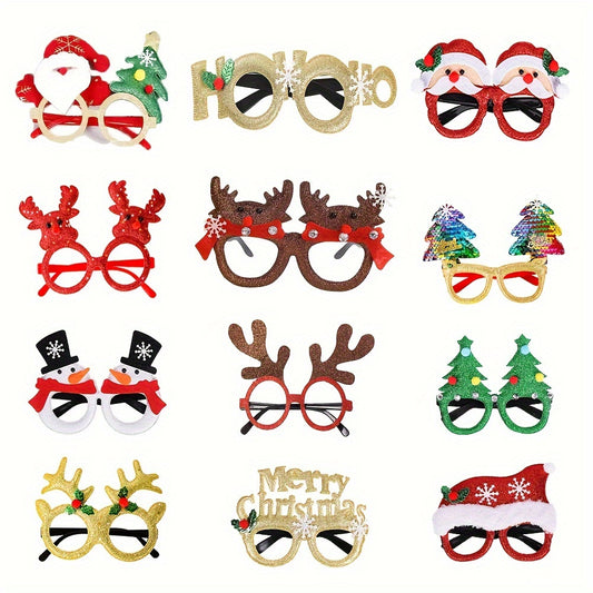 12pcs Christmas Glasses Party Supplies