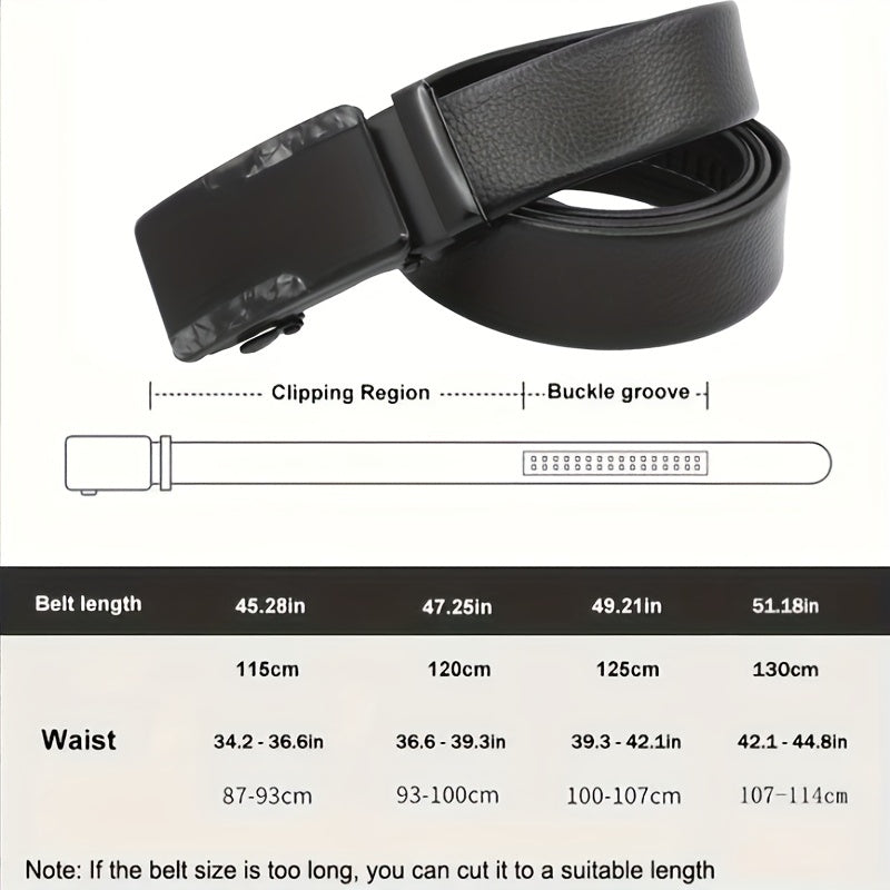 Automatic Slider Buckle Belt Business Casual Stylish Belt For Men