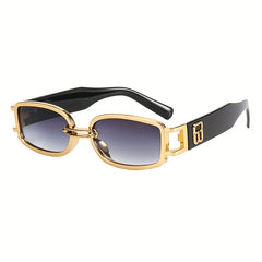 Y2K Rectangle Metal Sunglasses UV400