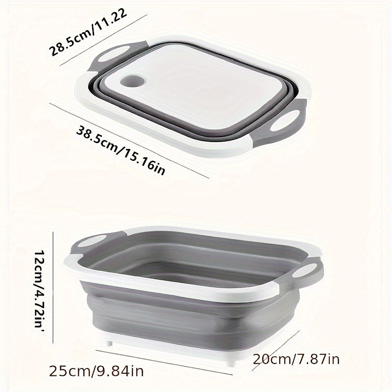 2 In 1 Chopping Block Foldable Cutting Board Kitchen Sink Cutting Board