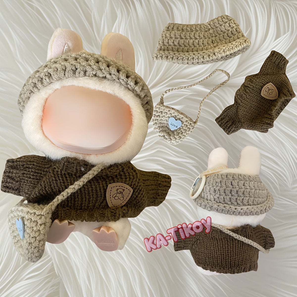 17Cm Doll Clothes Set: Hats, Bags, Clothes - No Dolls