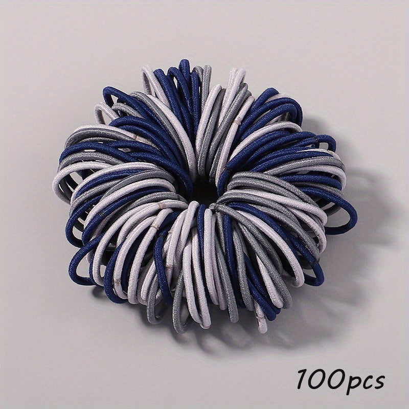 100pcs Elastic Hair Ties for Girls - Perfect Gift for Parties & Daily Life