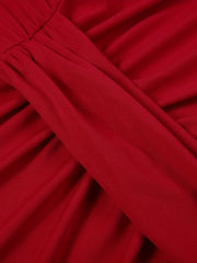 Solid Cut Out Dress Zipper Ruched Bodycon Summer Dress Women's Clothing