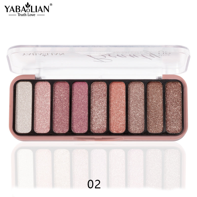 Pearly & Glitter Eyeshadow Palette for Brightening Eyes