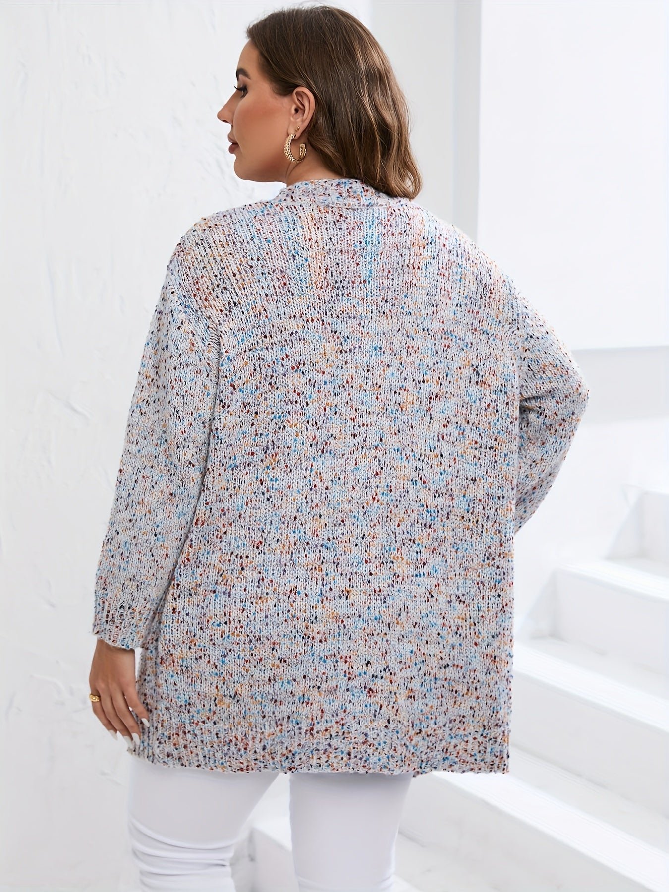  Ditsy Print Long Sleeve Pocket Cardigan