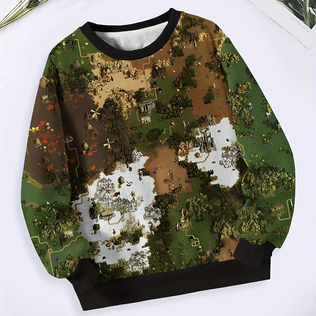 Kids Battlefield Game Graphic Long Sleeve Sweatshirt