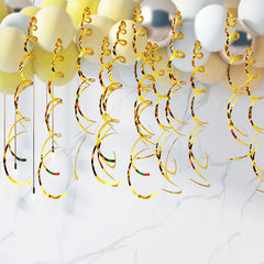 6pcs Spiral Party Charm Decorations - Room & Birthday Party Decor