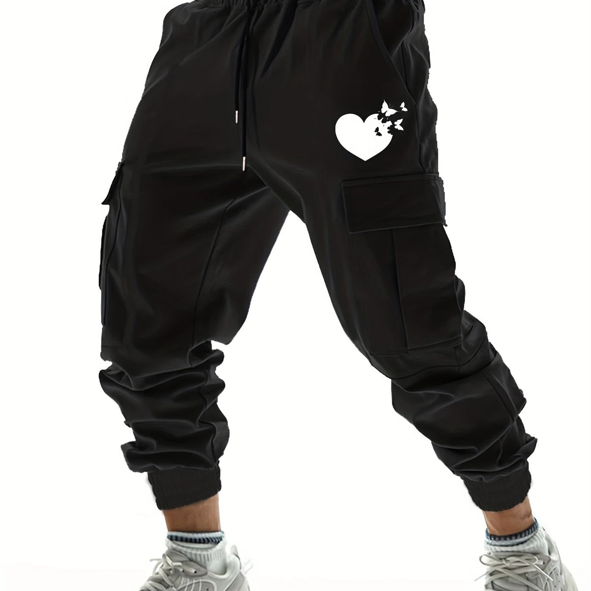 Butterfly Pattern Cargo Pants Men's Joggers Spring Fall Outdoor