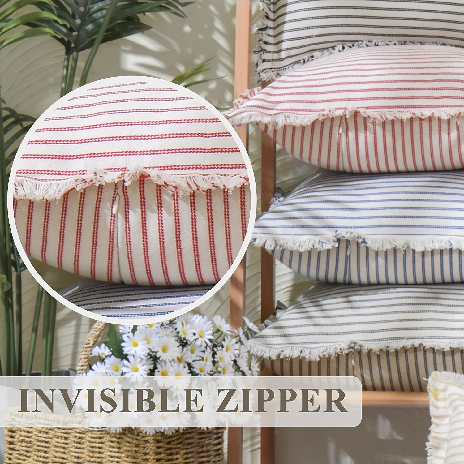 Brushed Tassel Throw Pillow Covers Decor