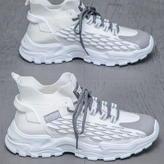 Men's Chunky Slip-On Sneakers with Shoelaces
