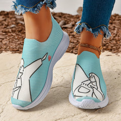 Women's Couple Figure Graphic Walking Shoes Lightweight Casual Sneakers