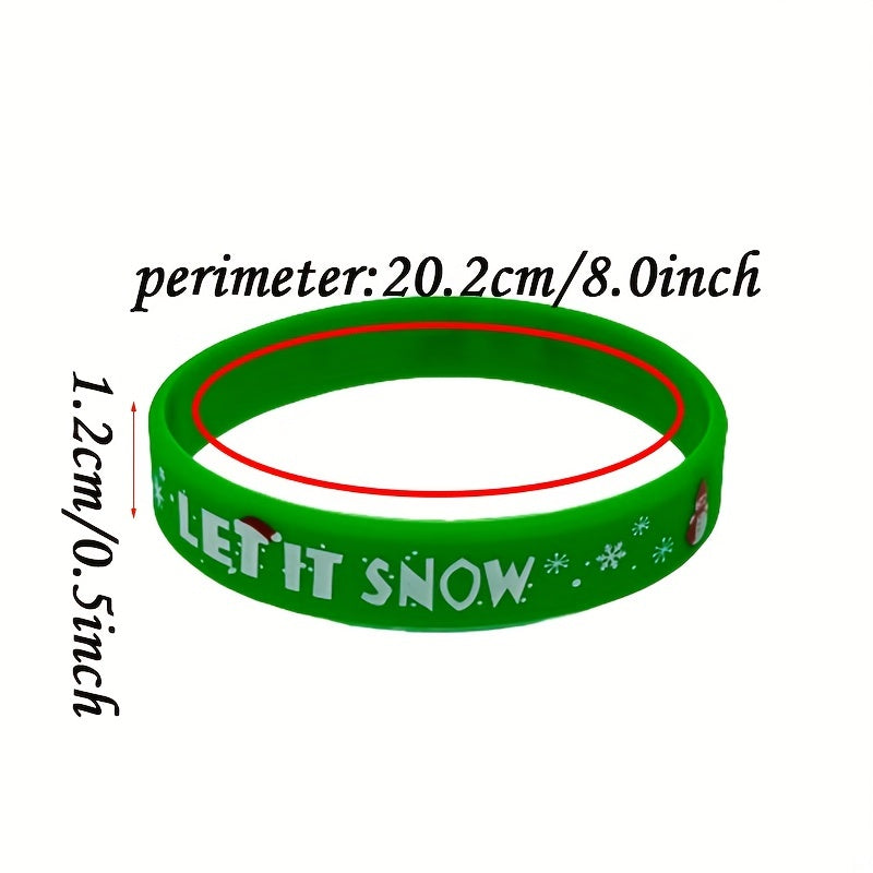 Christmas Themed Silicone Bracelet - Holiday Party Decoration