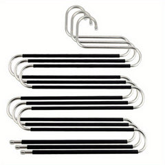 2pcs Stainless Steel Pants Hanger S shaped Non slip Space Saving