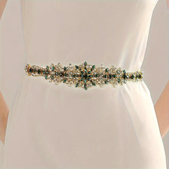 MIALLO Rhinestone Bridal Sash Wedding Waist Belt