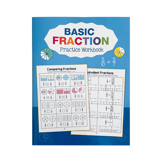 Fraction Practice Workbook for Grades 3-5, Colorful Illustrations