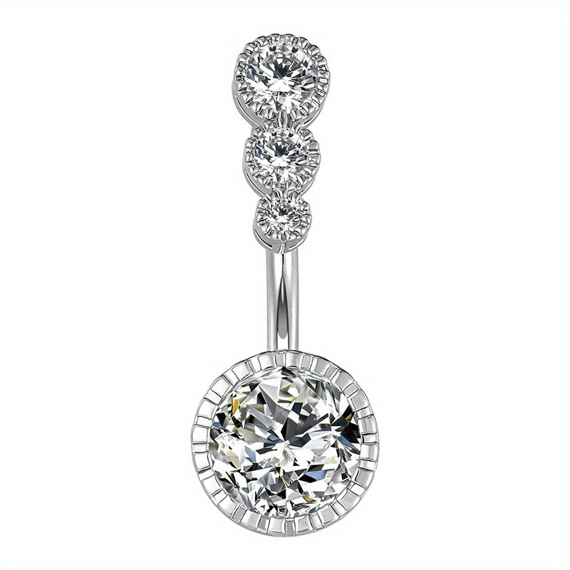 Heart Shape Zircon Belly Button Ring for Women & Girls