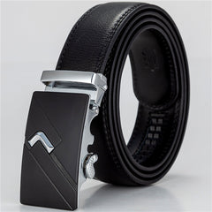 Men's Calfskin Leather Belt w/ Automatic Buckle