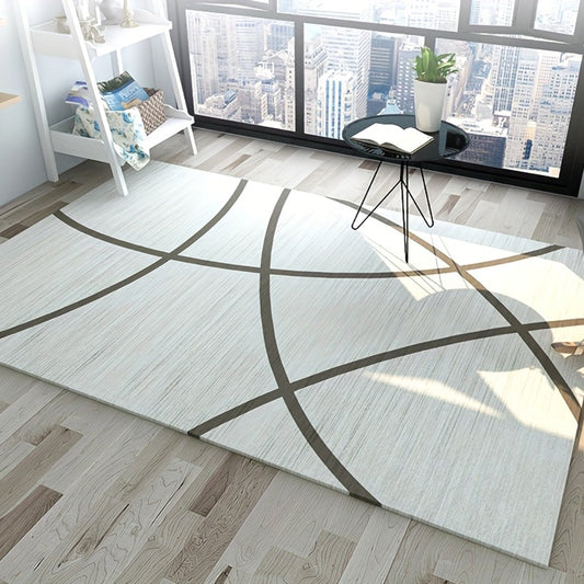Modern Abstract Area Rug Non-Slip Soft Carpet Machine Washable Low Pile