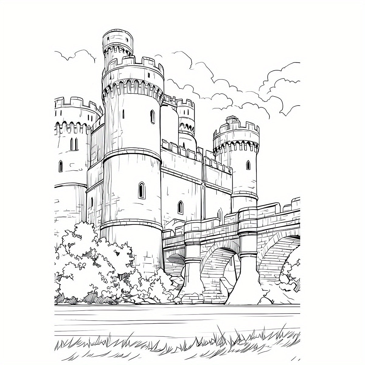 British Castles Adult Coloring Book - Great for Relaxation & Stress Relief