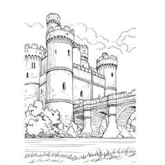 British Castles Adult Coloring Book - Great for Relaxation & Stress Relief