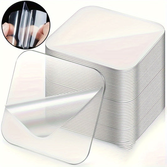 20pcs Reusable Double Sided Adhesive Tape Nano Transparent Wall Stickers