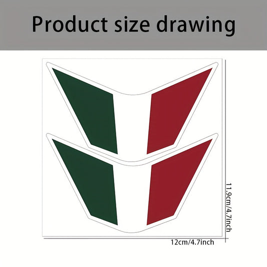 2pcs National Flag Motocross Italia Sticker Set