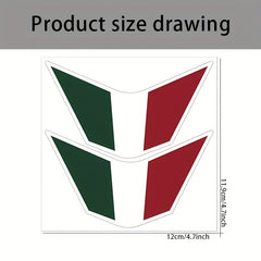2pcs National Flag Motocross Italia Sticker Set