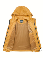 Men's Hooded Windbreaker Jacket for Autumn & Winter