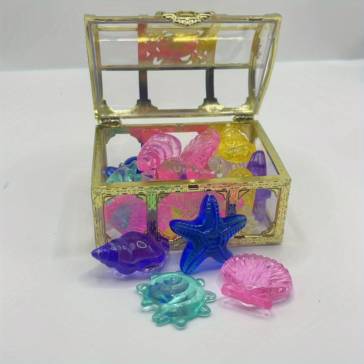 20pcs Colorful Submersible Gems Pool Toys - Underwater Acrylic Gems Collection