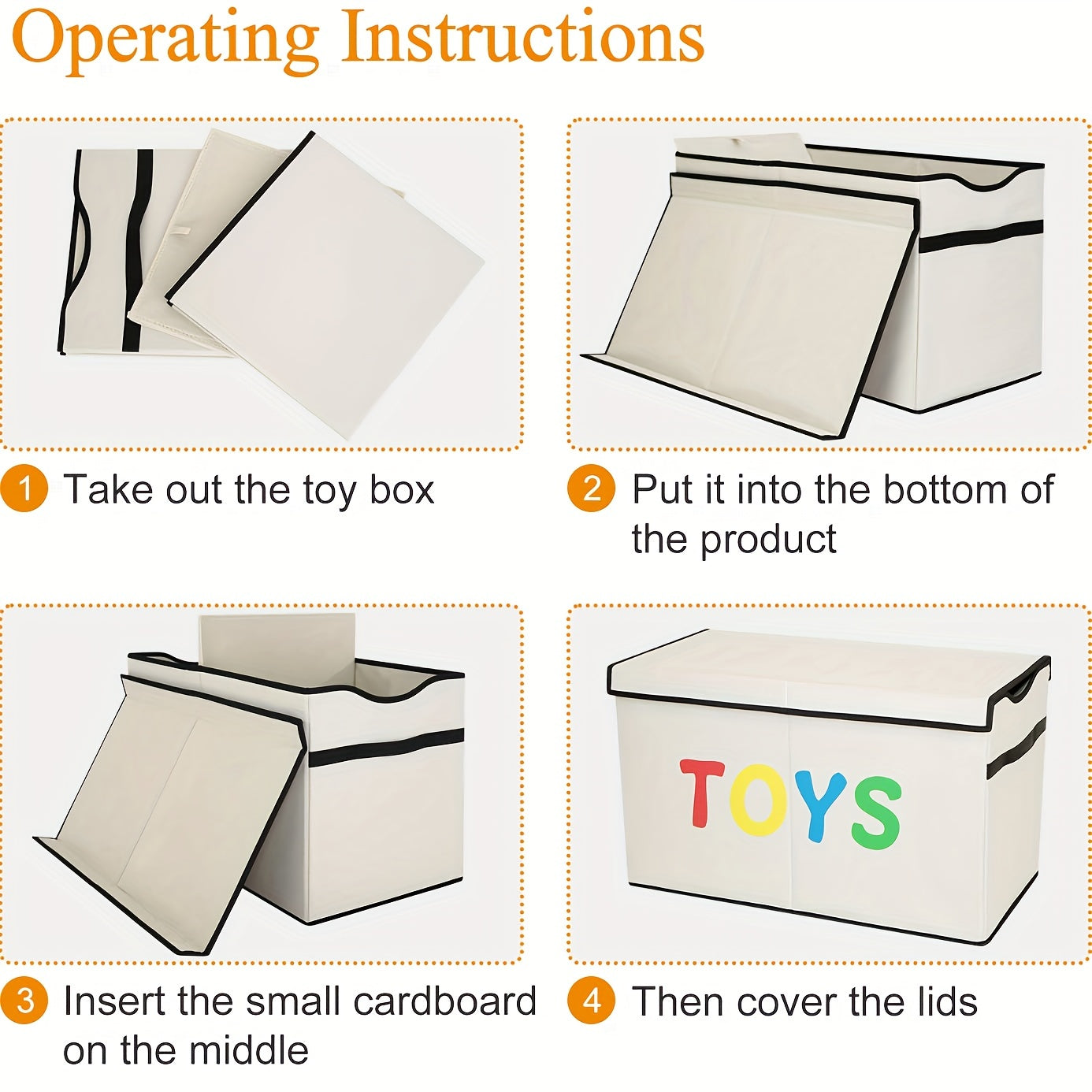 Large Grey Toy Storage Bin with Flip Top Lid