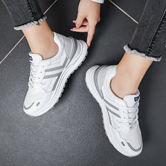 Women's Colorblock Lace Up Sneakers Non Slip Running Shoes