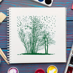 Trees and Birds Clear Stamps for Crafting