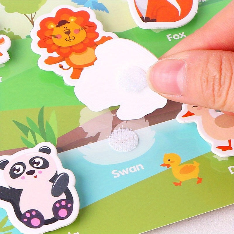 Animal & Dinosaur Themed Sensory Activity Quiet Book for Ages 3