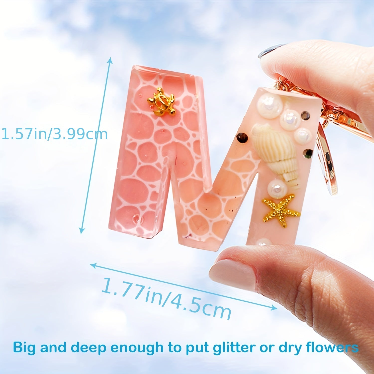 134Pcs Silicone Alphabet Resin Molds Kit for Epoxy Resin Casting with Hand Drill
