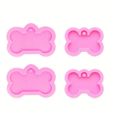 4pcs Dog Bone Silicone Mold Epoxy Resin Mold DIY Crafts