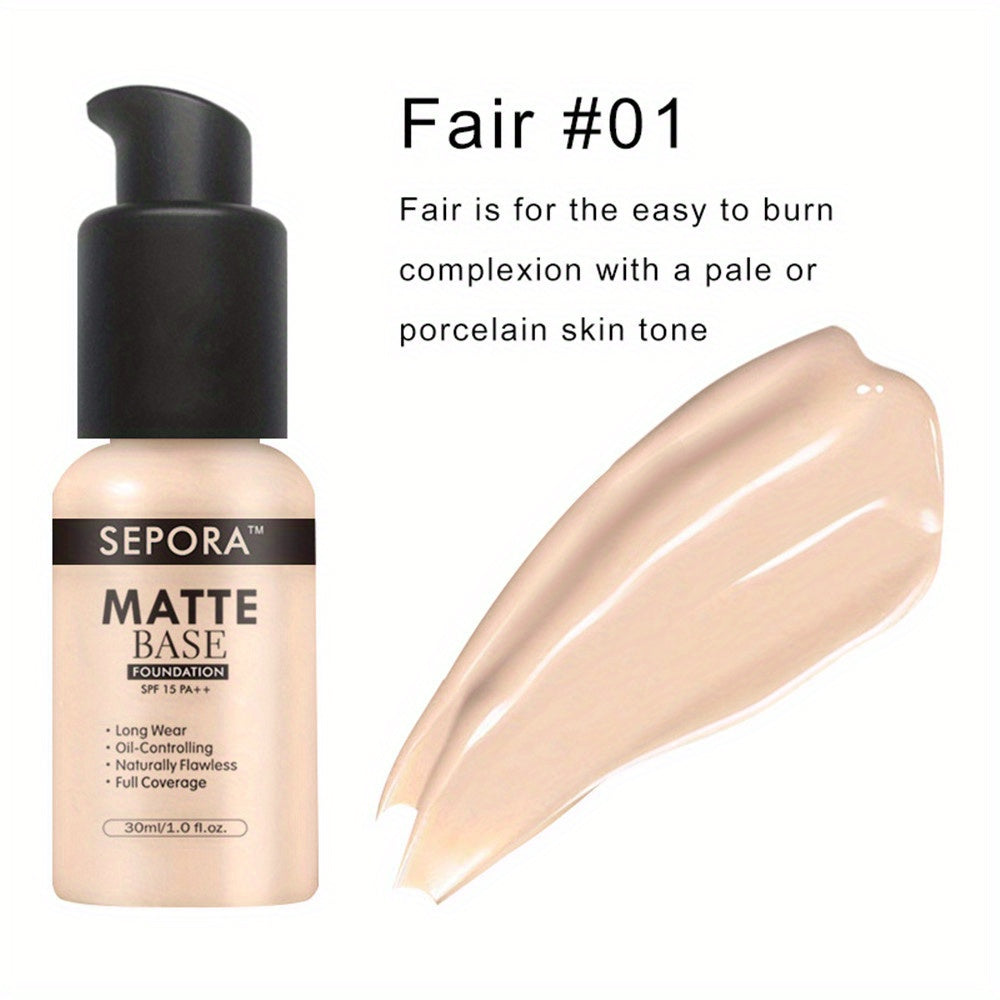Matte Liquid Foundation Control Foundation Cream Natural Concealer Base Makeup