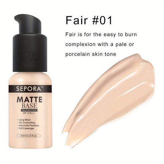Matte Liquid Foundation Control Foundation Cream Natural Concealer Base Makeup
