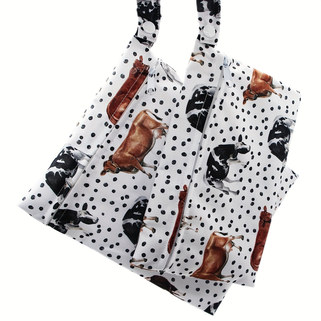 2 Pcs Cows Prints Small Wet Bag Set