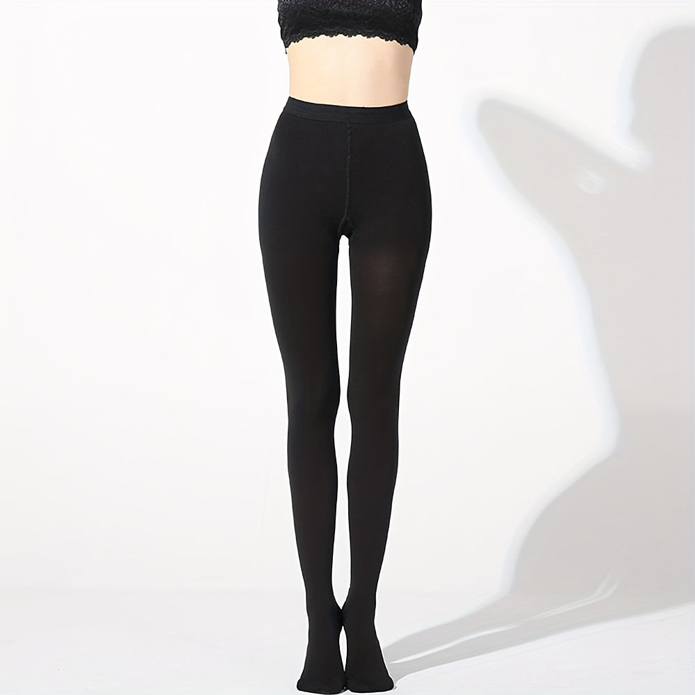 Opaque Slim Tights High Waist Footed Pantyhose