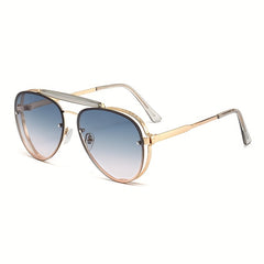 Double Bridge Aviator Sunglasses Gradient UV400 Sun Shades