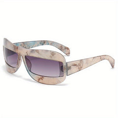 Y2K Oversized One piece Sunglasses Hiphop Futuristic Block Glasses