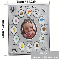Baby's First Year Picture Frame Newborn Baby Growth Photo Frame