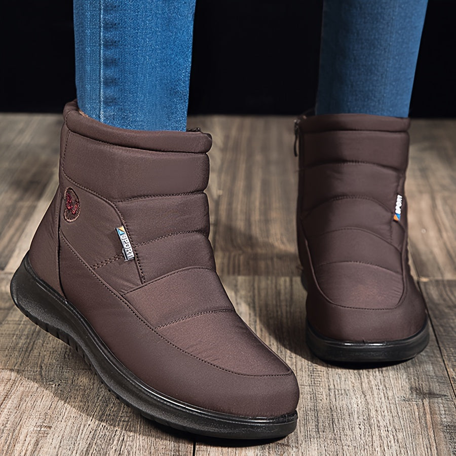 Women's Winter Thermal Snow Boots-Non slip Fleece Lined Outdoor Ankle Boots