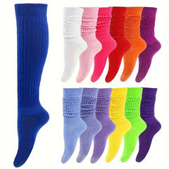 Men's Knee High Solid Knit Slouch Socks