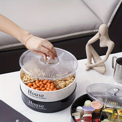 Candy Snack Storage Box With Lid Fruit Tray Candy Snack Jar